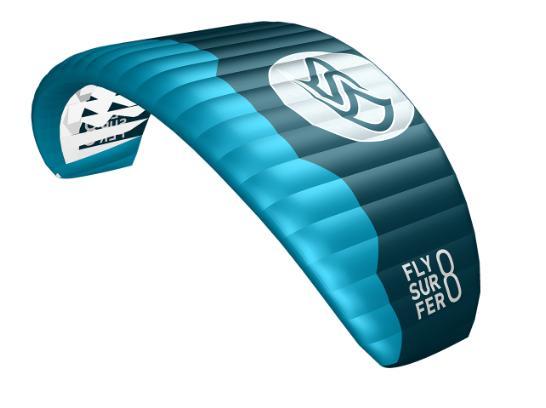 Snowkite Flysurfer Peak 4 8m2, Watersport en Boten, Kitesurfen, Gebruikt, Kite, 8 m², Geen board, Ophalen of Verzenden