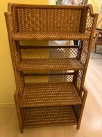 Rotan Boekenrek met 4 Planken, Huis en Inrichting, Kasten | Stellingkasten, Ophalen, Zo goed als nieuw