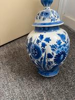Delfts Blauwe Vaas met Deksel, Antiek en Kunst, Ophalen