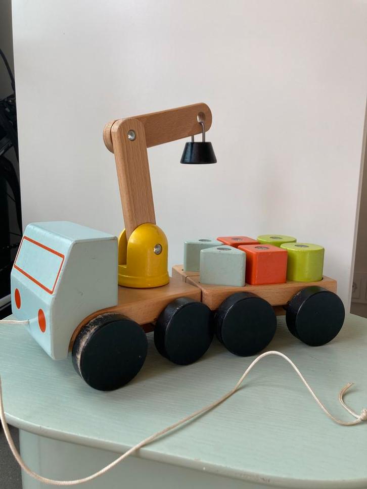 IKEA MULA houten blokken auto, Kinderen en Baby's, Speelgoed | Houten speelgoed, Gebruikt, Duw- of Trekspeelgoed, Ophalen