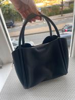 Zwarte leren handtas met accessoires, Ophalen of Verzenden, Nieuw, Zwart, Handtas