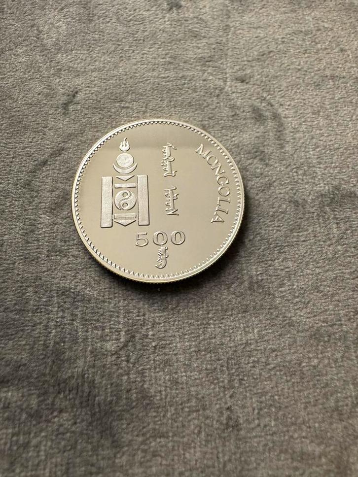 Mongolië 500 Tögrög 1999 - Wilde Bactrische Kameel, Postzegels en Munten, Munten | Azië, Losse munt, Oost-Azië, Zilver, Verzenden