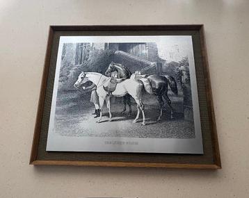 "The Queens Horses" prachtige zeefdruk op metaal - ingelijst beschikbaar voor biedingen