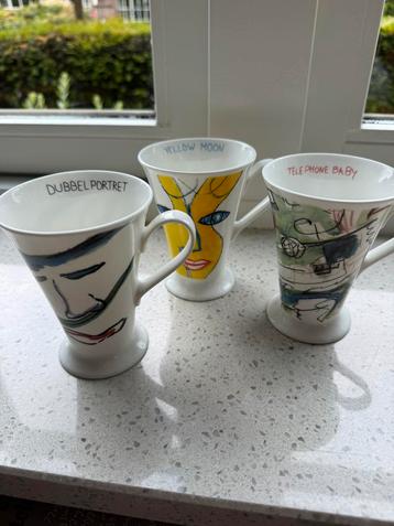 Kunst mokken, art collection, fine bone China beschikbaar voor biedingen