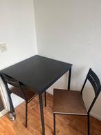 Zwarte tafel IKEA, Huis en Inrichting, Tafels | Eettafels, Ophalen, 50 tot 100 cm, Vierkant, 50 tot 100 cm