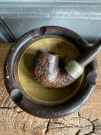 Vintage houten asbak - Messing inzet!, Verzamelen, Ophalen of Verzenden, Gebruikt, Asbak