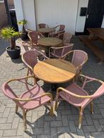 12 gebruikte tuinstoelen en 3 tafelbladen, Ophalen, Gebruikt, Aluminium, Stapelbaar