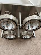 Opbouwspots Florence - 4 stuks, Halogeen, Gebruikt, Metaal of Aluminium, Ophalen of Verzenden