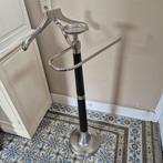 Supergave vintage dressboy chroom zwart leer, zware voet, Huis en Inrichting, Woonaccessoires | Kapstokken, Ophalen, Gebruikt