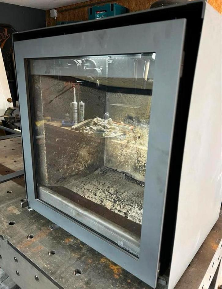 Dik Geurts Instyle 550 inzethaard houtkachel, Huis en Inrichting, Kachels, Gebruikt, Inbouw, Houtkachel, Hout, Ophalen of Verzenden