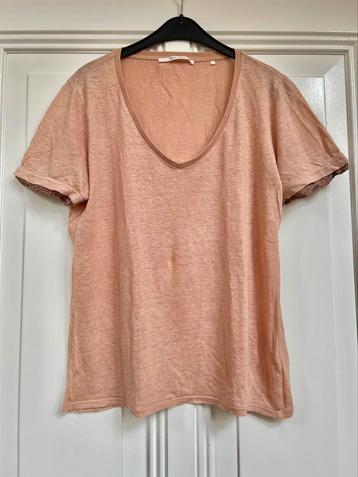 Yaya roze/beige linnen shirt L beschikbaar voor biedingen