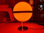 Massive space age design jaren 70 oranje tafellamp Guzzini, Gebruikt, Jaren 70 space age italiaans design vintage retro 1970s