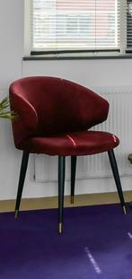 ZGAN 2 Eichholtz eetkamerstoelen bordeaux rood velvet, Ophalen, Zo goed als nieuw, Rood, Vijf, Zes of meer stoelen