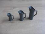 3 maatbekertjes tin., Antiek en Kunst, Antiek | Tin, Ophalen of Verzenden