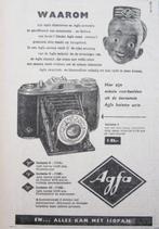 12 vintage advertenties reclames Agfa Gevaert 1957 foto came, Verzamelen, 1940 tot 1960, Fototoestel, Ophalen