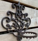 Bloempothouder brocant gietijzer bruin Esschert Design, Tuin en Terras, Bloempotten, Verzenden, Nieuw, Balkon, Metaal