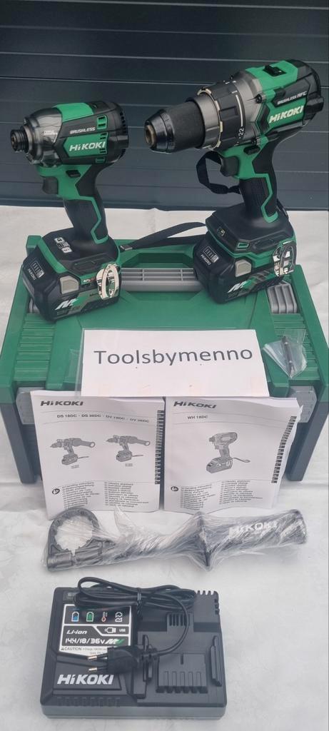 NIEUW HiKoki combiset/comboset/schroefmachine set 36V-18V, Doe-het-zelf en Verbouw, Gereedschap | Boormachines, Nieuw, Boor- en Schroefmachine