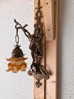 Gave antieke bronzen cupido engelen wandlamp, Antiek en Kunst, Ophalen of Verzenden