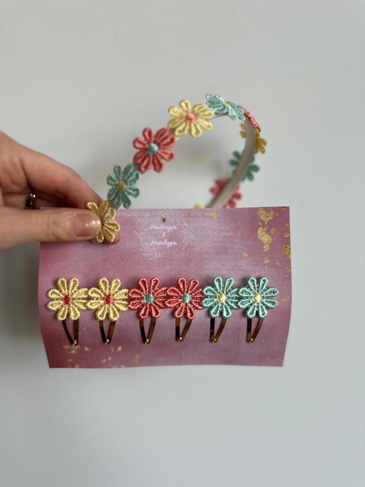 Setje haarknipjes & haarclipjes diadeem en klikklak clips, Kinderen en Baby's, Kindermode-accessoires, Nieuw, Ophalen of Verzenden