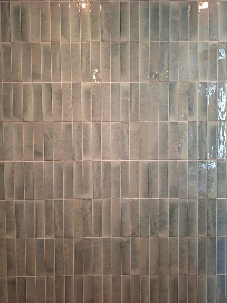 Turquoise Wandtegels 24x6cm - Nieuw in doos!, Doe-het-zelf en Verbouw, Tegels, Nieuw, Wandtegels, Keramiek, 20 tot 40 cm, Minder dan 20 cm