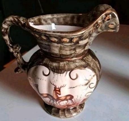 Vintage Keramische kan van Huberg Bequet, Antiek en Kunst, Antiek | Keramiek en Aardewerk, Ophalen of Verzenden