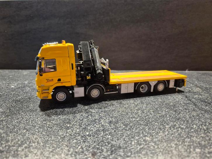 WSI DAF 85 CF SC met Palfinger kraan van Vink, Hobby en Vrije tijd, Modelauto's | 1:50, Zo goed als nieuw, Bus of Vrachtwagen