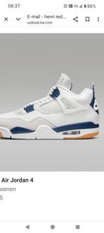 Nike SB x Air Jordan 4 Navy Maat 44.5, Wit, Nike, Nieuw, Ophalen of Verzenden