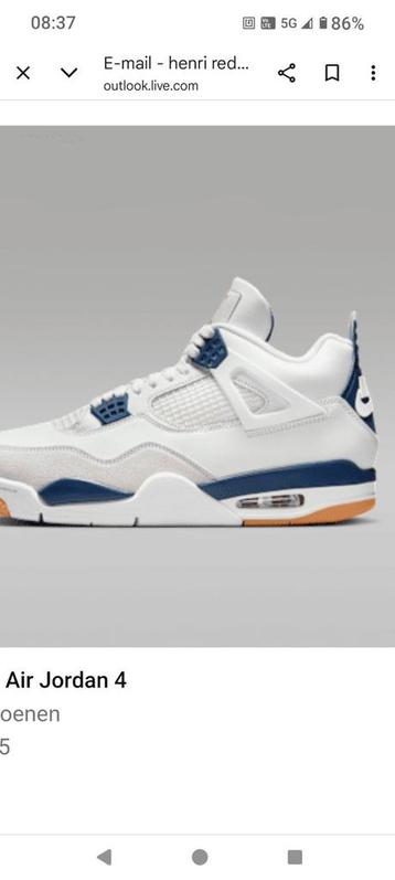Nike SB x Air Jordan 4 Navy Maat 44.5 beschikbaar voor biedingen