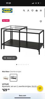 Ikea Salon tafel set MOET WEG!, Huis en Inrichting, Tafels | Sidetables, 50 tot 100 cm, Rond, Ophalen of Verzenden, Zo goed als nieuw