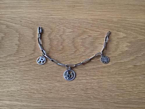 Mooie zilveren armband met bedeltjes, Sieraden, Tassen en Uiterlijk, Armbanden, Zo goed als nieuw, Zilver, Ophalen of Verzenden