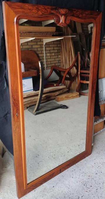 Antieke mahoniehouten deurspiegel . beschikbaar voor biedingen
