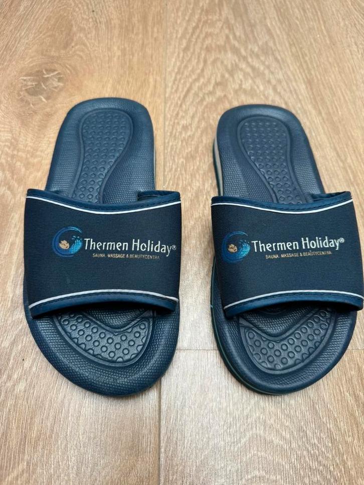 Badslippers Thermen Holiday maat 36/37, Kleding | Dames, Badmode en Zwemkleding, Zo goed als nieuw, Overige typen, Blauw, Ophalen of Verzenden