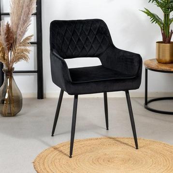 Zwarte Eetkamerstoel met Armleuning beschikbaar voor biedingen