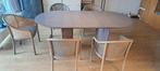 Tonon eetkamertafel met 5 stoelen, Huis en Inrichting, Tafels | Eettafels, Ophalen, Overige materialen, Gebruikt, 50 tot 100 cm