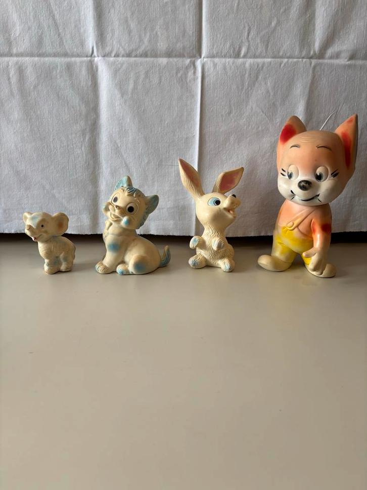 Vintage Rubber Piepbeestjes - 45 Jaar Oud!, Kinderen en Baby's, Speelgoed | Overig, Gebruikt, Jongen of Meisje, Ophalen of Verzenden