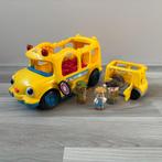 Little People - grote en kleine schoolbus & 3 figuren, Ophalen of Verzenden, Gebruikt, Auto of Voertuig, Met geluid
