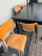 Vintage schoolstoelen, Huis en Inrichting, Stoelen, Ophalen, Gebruikt, Bruin, Vijf, Zes of meer stoelen