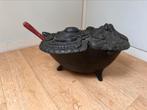 Gietijzeren antieke kolenbak met schep, Ophalen of Verzenden