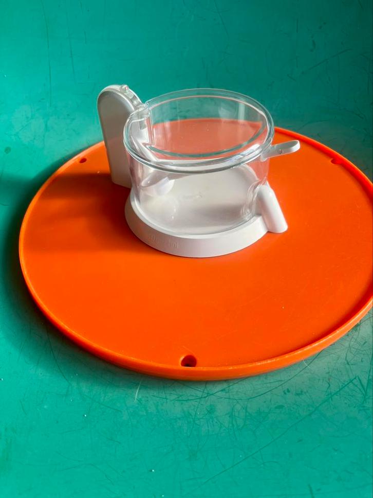Retro suikerpotje wit kunststof lucide jaren 70 Guzzini, Huis en Inrichting, Keuken | Keukenbenodigdheden, Zo goed als nieuw, Ophalen of Verzenden