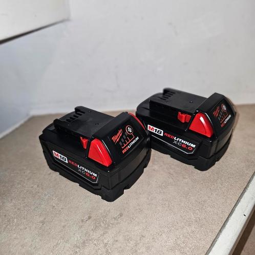 Milwaukee M18 6,0 Ah Accu's 2X  4932451244, Doe-het-zelf en Verbouw, Gereedschap | Boormachines, Zo goed als nieuw, Boor- en Schroefmachine