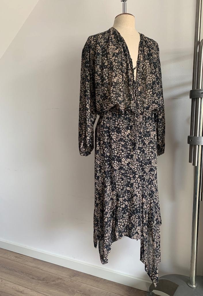Isabel Marant Etoile jurk set blouse + rok zwart 38/M - 40/L, Kleding | Dames, Jurken, Nieuw, Maat 38/40 (M), Zwart, Onder de knie