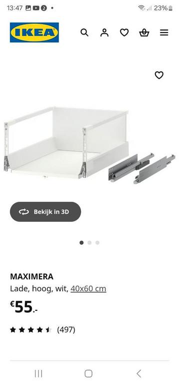 Ikea maximera lades 40x60. Laag, middel en hoog