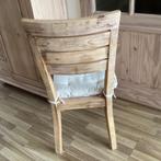 4 massief houten eetkamer stoelen, Huis en Inrichting, Stoelen, Ophalen, Natuurlijke, Overige kleuren, Zo goed als nieuw