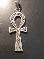 Zilveren Egyptische Ankh Hanger - Gedetailleerd & Gestempeld, Ophalen of Verzenden, Zo goed als nieuw, Zilver, Zilver