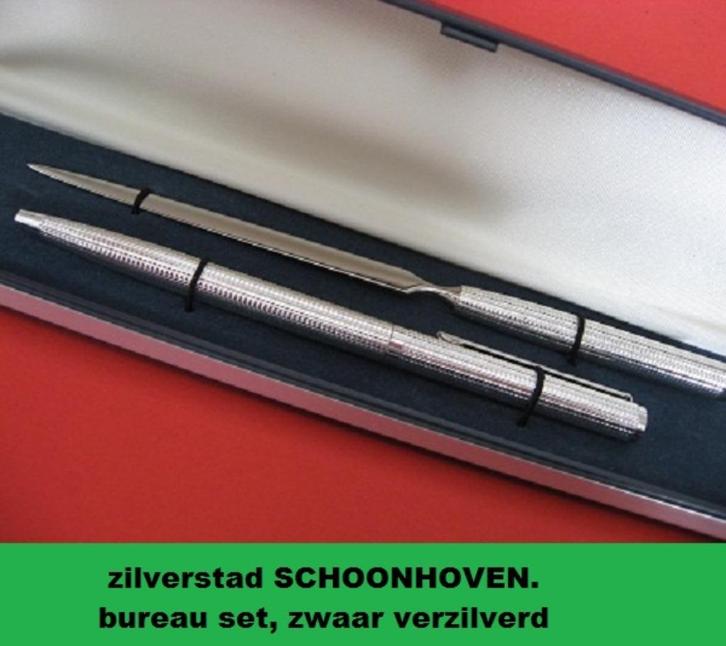 splinternieuw, zwaar verzilverde bureauset, Schoonhoven, Verzamelen, Overige Verzamelen, Nieuw, Ophalen of Verzenden