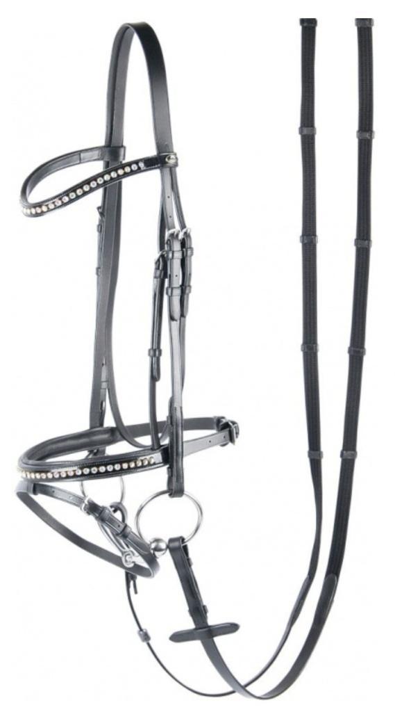 Hoofdstel met AB-kristallen op front- en neusriem (NIEUW!), Dieren en Toebehoren, Paarden en Pony's | Hoofdstellen en Tuigage