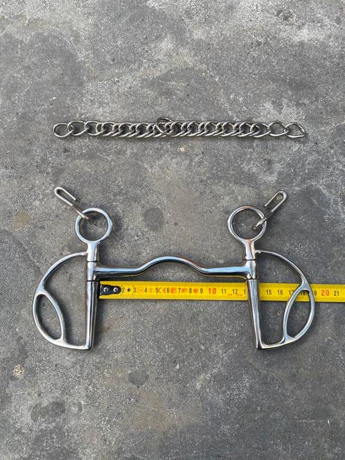 Nieuwe Thiedeman stang met tongboog + ketting / Maat: 12.5, Dieren en Toebehoren, Paarden en Pony's | Overige Paardenspullen, Nieuw