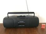 Telefunken PCR10 radio cassette speler recorder zwart strak, Audio, Tv en Foto, Radio's, Gebruikt, Ophalen of Verzenden, Radio