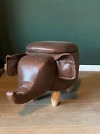 Olifant Opbergkist / Voetenbankje, Huis en Inrichting, Ophalen, Minder dan 50 cm, Leer, Zo goed als nieuw