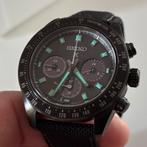 Nieuwe Seiko Speedtimer solar 06/2025 prospex chronograph, Seiko, Leer, Staal, Polshorloge